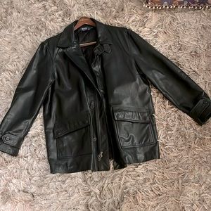 Men’s XL Polo Ralph Lauren, black leather jacket in excellent condition!
